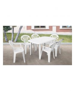 Sedia Lido - Bianca in Polipropilene per Giardino e Terrazzo