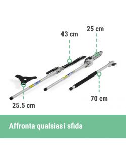Alpina Decespugliatore Multifunzionale 5 in 1 25.4 cc con Accessori