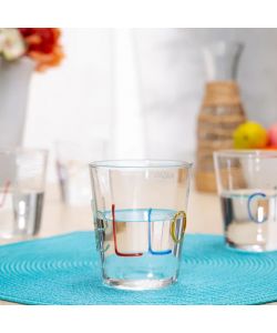 Bicchiere borosilicato decoro