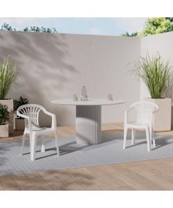 Progarden Sedia da Giardino Lyra - Bianca - 56x54x80 cm
