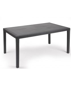 Ipae Progarden Tavolo Prince Rattan Antracite - 150 x 90 cm