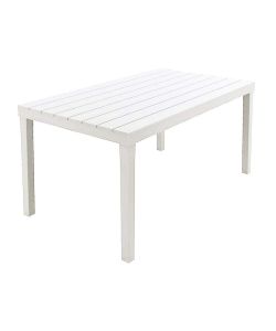 Ipae Progarden Tavolo rettangolare Sumatra bianco 138 x 80 cm outdoor