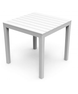 Ipae Progarden Tavolo Componibile Bali - Effetto Legno Bianco - 78x78 cm