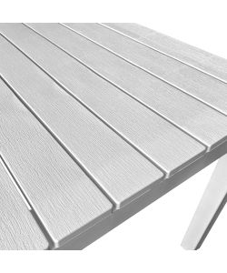 Ipae Progarden Tavolo Componibile Bali - Effetto Legno Bianco - 78x78 cm