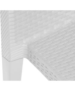 Sedia Intrecciata Effetto Rattan Lady - Bianco - Impilabile