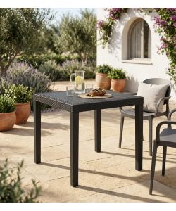 Ipae Progarden Tavolino Quadrato Ago Juta Antracite - 78x78x73 h cm