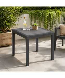 Ipae Progarden Tavolino Quadrato Ago Juta Antracite - 79x79x73 h cm