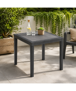 Ipae Progarden Tavolino Quadrato Ago Juta Antracite - 79x79x73 h cm