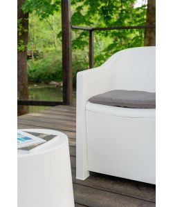 Set Luna con 2 poltrone e tavolo Bianco