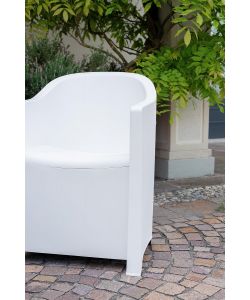 Set Luna con 2 poltrone e tavolo Bianco