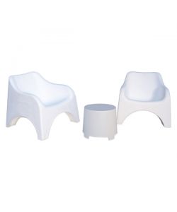 Salottino Set Cloud Bianco Pz 3 Progarden