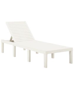 Ipae Progarden Lettino Prendisole Haiti - Bianco con Cuscino Antracite - 195x65 cm