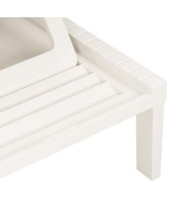 Ipae Progarden Lettino Haiti - Bianco - 195x32x78 cm