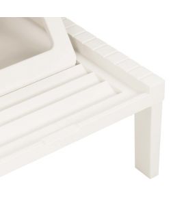 Ipae Progarden Lettino Haiti - Bianco - 195x32x78 cm
