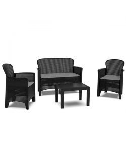 Salottino Set Jungle Antracite Pz 4 Progarden