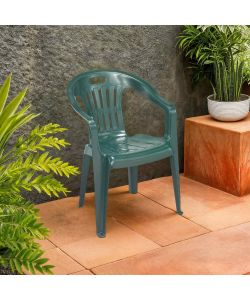Ipae Progarden Sedia Piona Verde in Resina per Giardino 56x55x78 cm