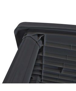 Ipae Progarden Tavolo da Giardino Antracite 126x76x72 cm Resistente e Leggero
