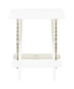 Ipae Progarden Adige Tavolino da Giardino Pieghevole - Bianco - 50x44 cm
