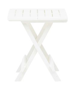 Ipae Progarden Adige Tavolino da Giardino Pieghevole - Bianco - 50x44 cm
