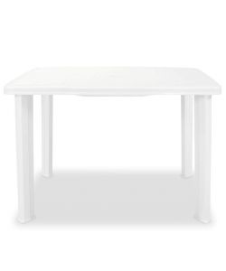 Ipae Progarden Tavolo in Resina Faretto Bianco - 101x68 cm - Resistente agli Agenti Atmosferici