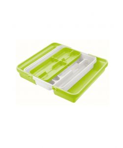 Tontarelli Portaposate Plastica Bianco Lime 8+2 Scomparti 42x32cm
