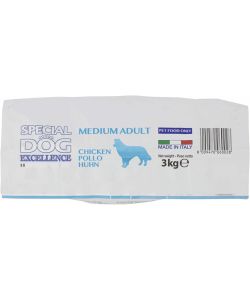 Special Dog Alimento Completo per Cani Adulti Medium Pollo 3kg con Riso e Agrumi