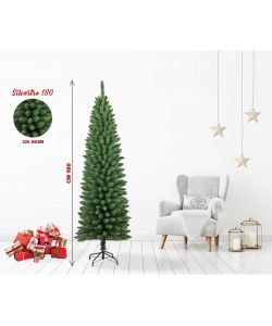 Albero di Natale Slim Silvestre Verde - 180 cm - 326 Rami