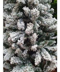 Albero di Natale Dolomiti Innevato 210 cm - Verde e Bianco - 990 Rami