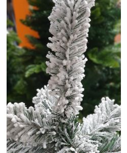Albero di Natale Dolomiti Innevato 210 cm - Verde e Bianco - 990 Rami