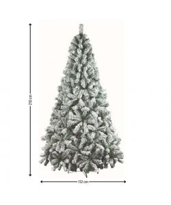 Albero di Natale Dolomiti Innevato 210 cm - Verde e Bianco - 990 Rami