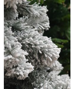 Albero di Natale Dolomiti Innevato 210 cm - Verde e Bianco - 990 Rami