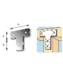 Piastra A T 80X68X38 mm.Spess 2