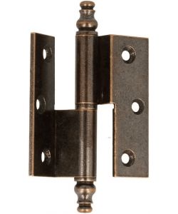 Cerniere Alte Lucide Curve in Ottone Destra 40x40mm 2-Pezzi Bronzate