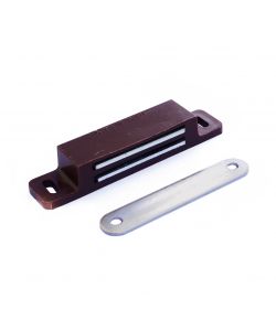 Chiusura magnetica da applicare - forza 12 kg. - marrone - 2 pz