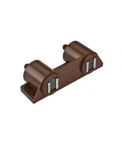 Chiusure magnetiche doppie - marrone - 1 pz