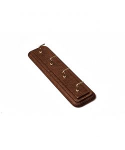 Masidef Listello Legno con 4 Ganci Integrati - Asticella Pratica e Funzionale