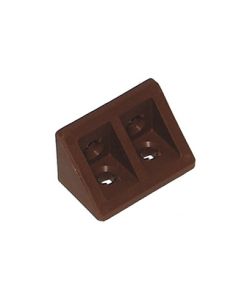 Giunzioni ad angolo in plastica - 20x20 - H. 30 mm - marrone - con viti, 8 pz