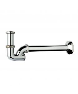 Sifone a 'U' 1 1/4' in ottone cromato per bagno