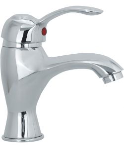 AQUAE Rubinetto Bagno Deria Cromato per Lavabo con Piletta Pop Up