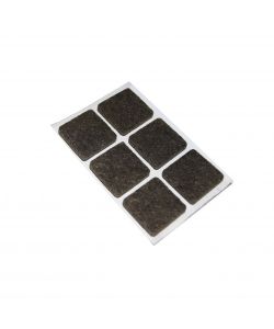 Feltrini adesivi quadrati marroni 25x25 mm 8 pezzi