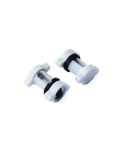 Morsetto per cavi 'Block Fix' in nylon bianco 2 pz.