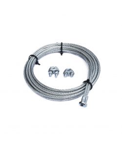 Kit per porte basculanti fune Diam. 4 mm. con gancio a T + 2 morsetti