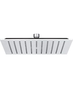 AQUAE Soffione doccia quadrato 25x25 cm cromato lucido monogetto a pioggia