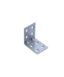 Piastrina di giunzione ad angolo Inox 40 x 40 x 30 spessore 2 mm.