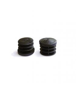 Puntali interni alettati tondi neri 30 mm. 4 pz.