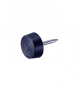 Scivoli in PVC neri con chiodo 20 mm. 8 pz.