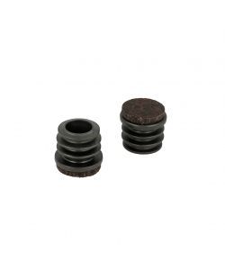 Puntali interni alettati tondi neri con feltro 22 mm
