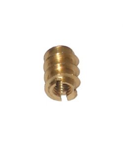 Bussole con taglio per giravite in ottone lucido M6 - 4 pz.