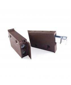 Staffe per aggancio pensili su barra colore marrone 2 pz
