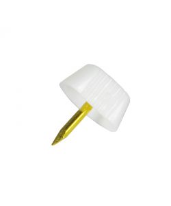 Reggipiani con chiodo in plastica bianca 16 pz